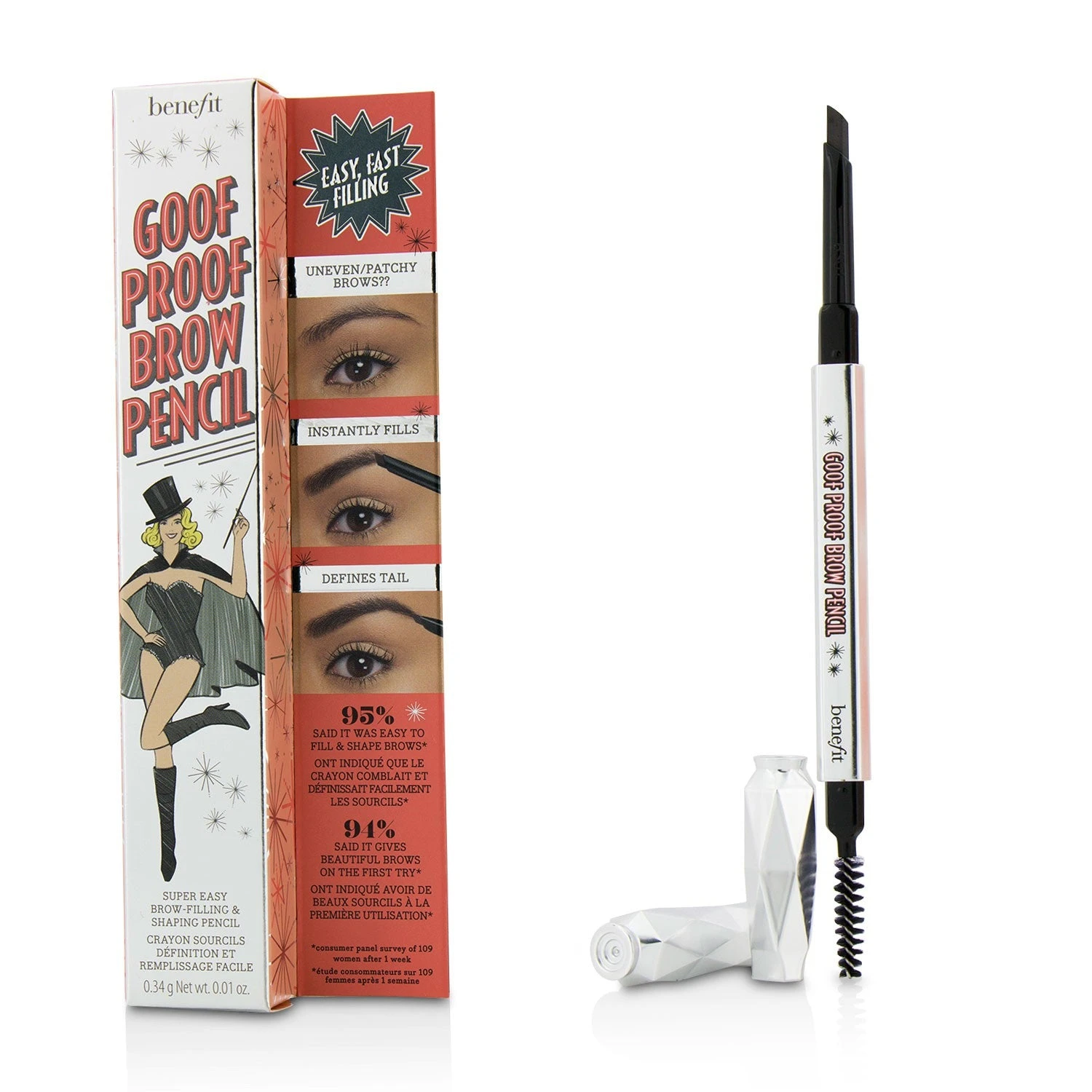 Benefit Goof Proof Brow Pencil - # 3.5 (Neutral Medium Brown) 0.34g/0.01oz - Image 4