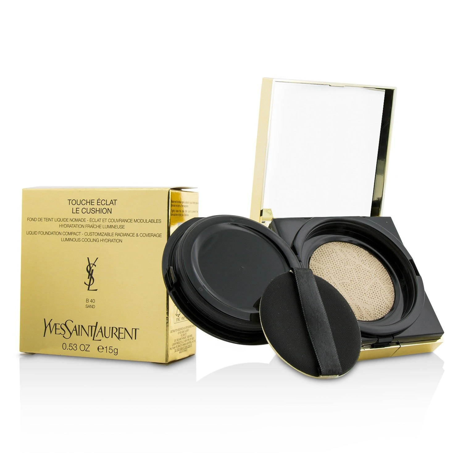 Yves Saint Laurent Touche Eclat Le Cushion Liquid Foundation Compact - #BR40 Cool Sand 15g/0.53oz - Image 11