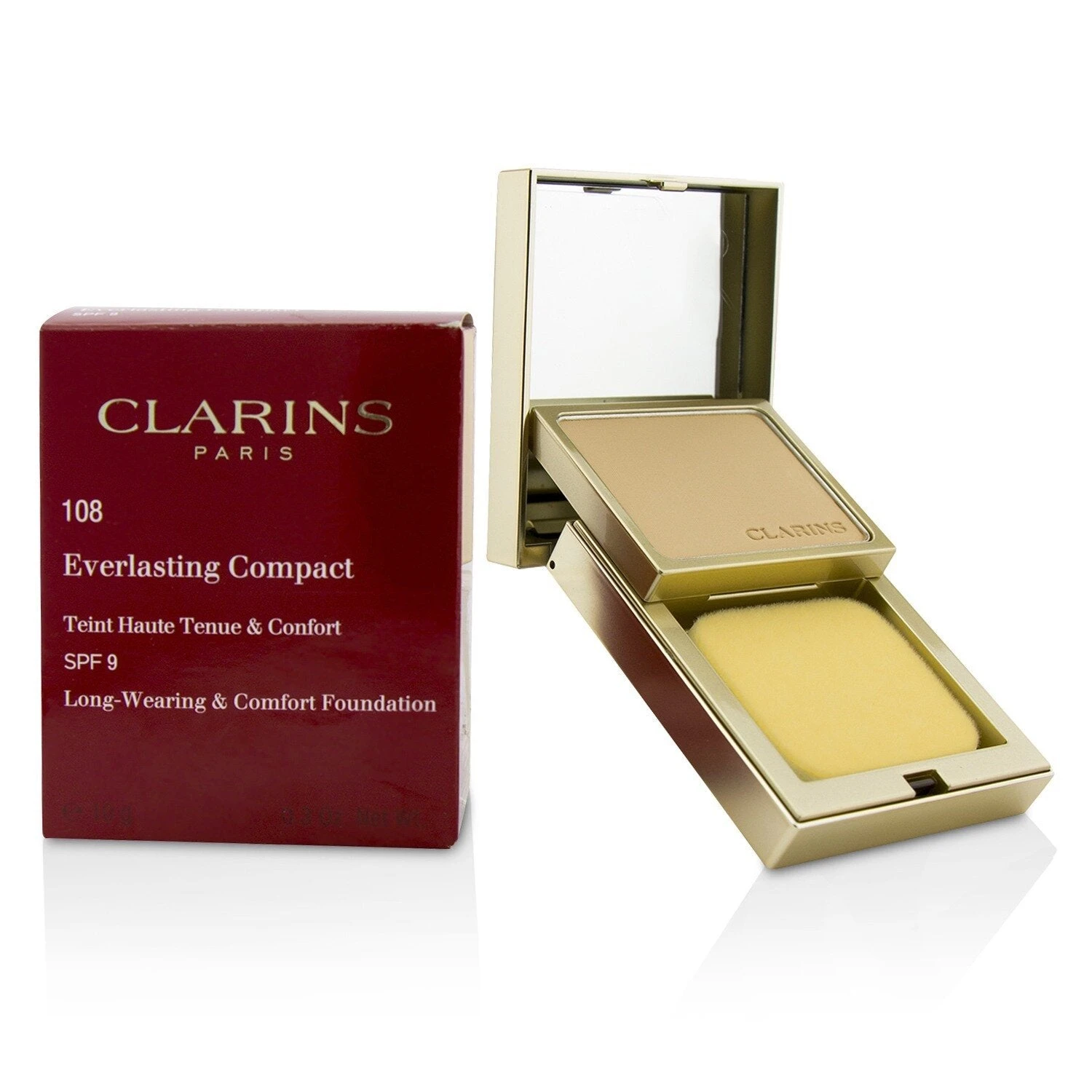 Clarins Everlasting Compact Foundation SPF 9 - # 114 Cappuccino (Box Slightly Damaged) 10g/0.3oz - Image 5
