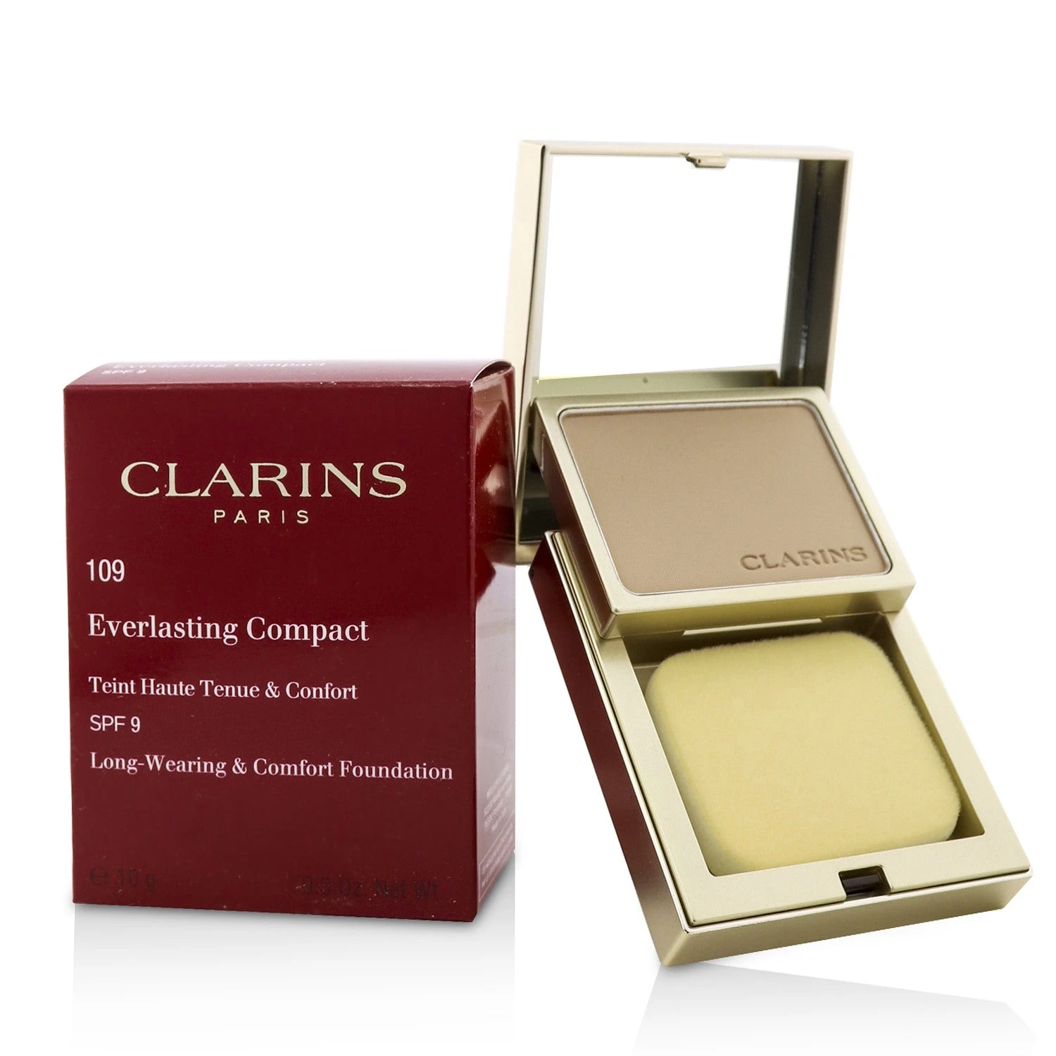 Clarins Everlasting Compact Foundation SPF 9 - # 114 Cappuccino (Box Slightly Damaged) 10g/0.3oz - Image 8