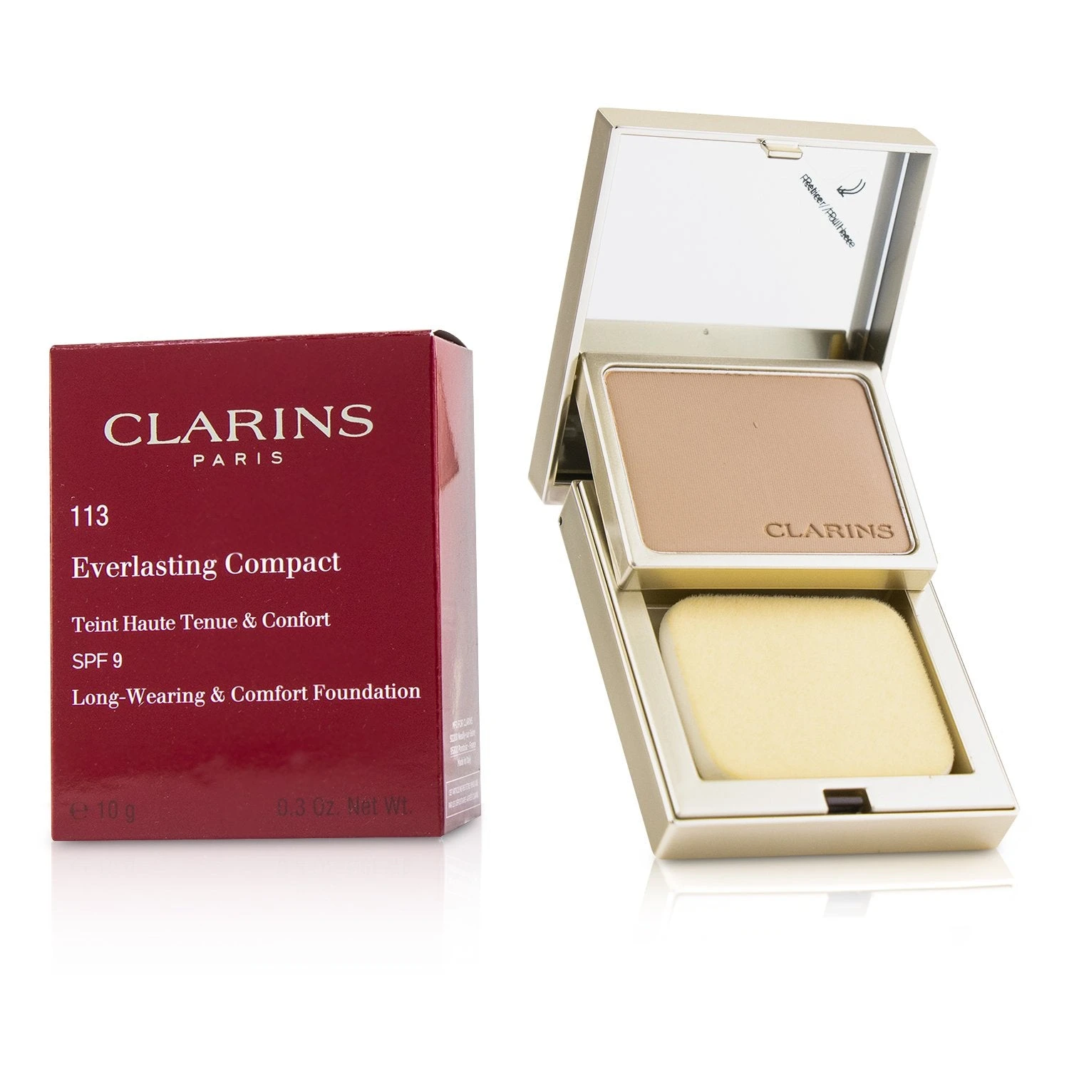Clarins Everlasting Compact Foundation SPF 9 - # 114 Cappuccino (Box Slightly Damaged) 10g/0.3oz - Image 20