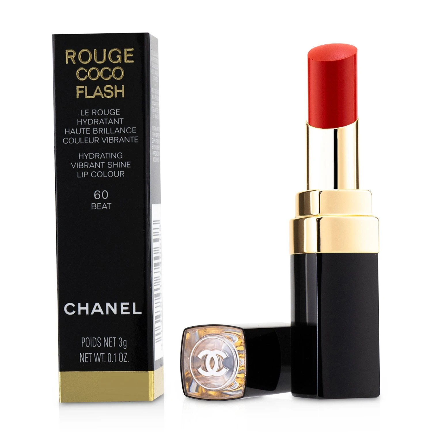 Chanel Rouge Coco Flash Hydrating Vibrant Shine Lip Colour - # 72 Rush 3g/0.1oz - Image 7