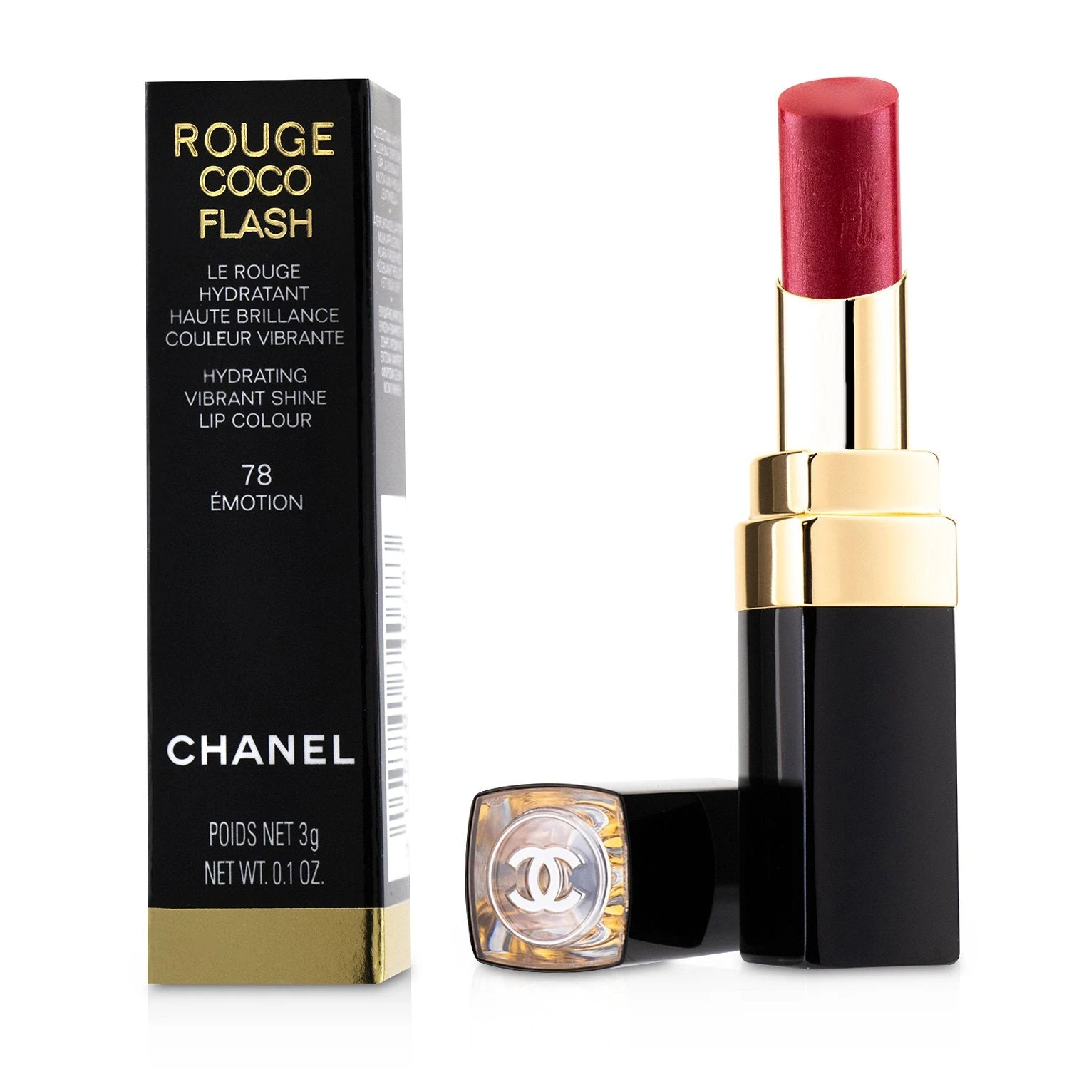 Chanel Rouge Coco Flash Hydrating Vibrant Shine Lip Colour - # 72 Rush 3g/0.1oz - Image 18