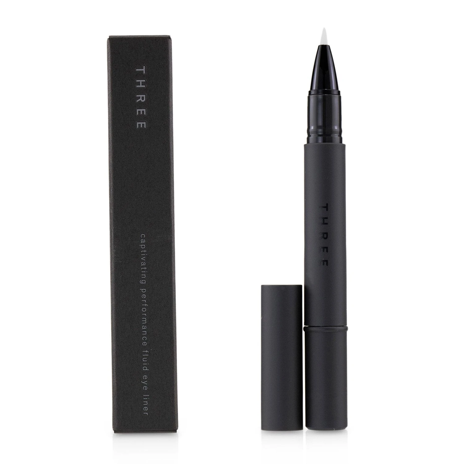 THREE Captivating Performance Fluid Eyeliner - # 02 One Vision (Soft But Dignified Chic Brown) - Image 2