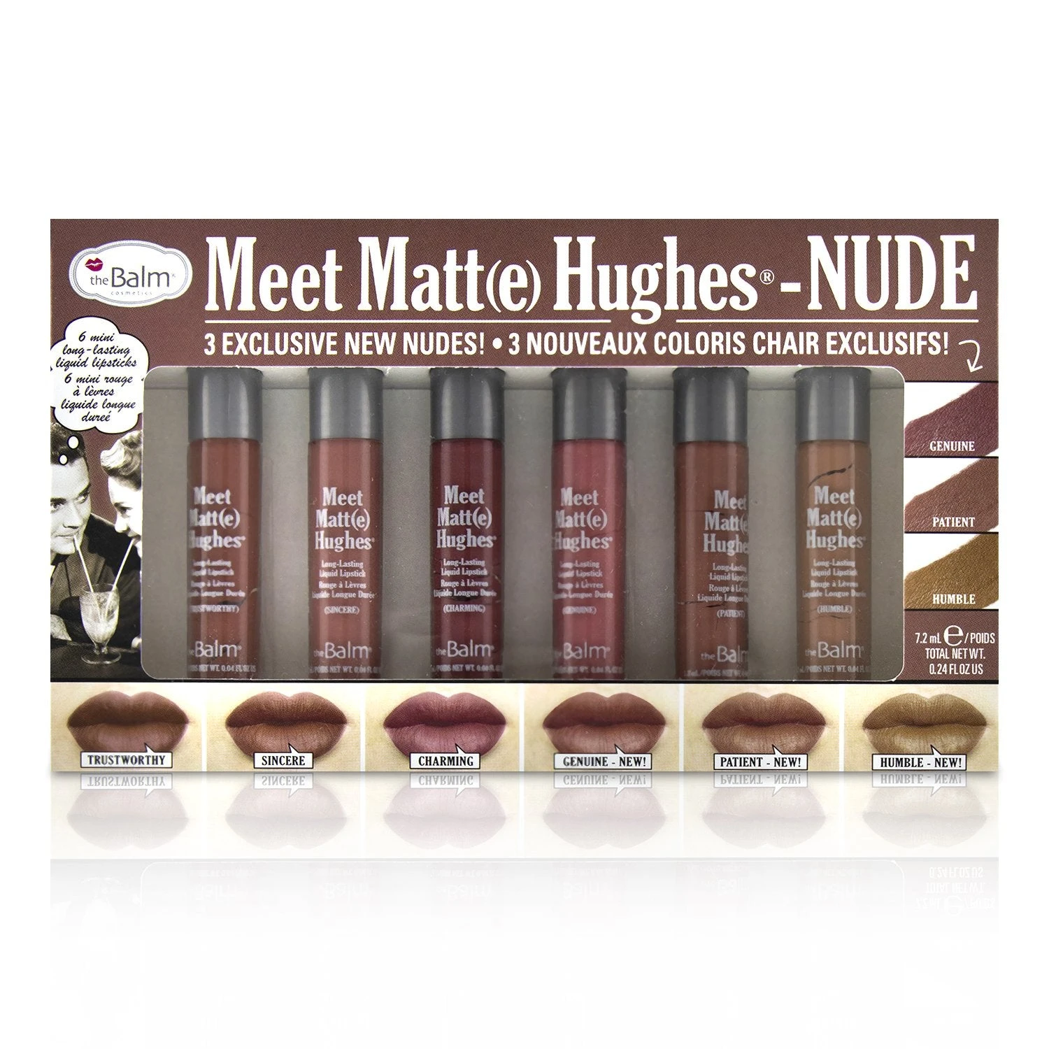 TheBalm Meet Matt(e) Hughes 6 Mini Long Lasting Liquid Lipsticks Kit - Nude 6x1.2ml/0.04oz