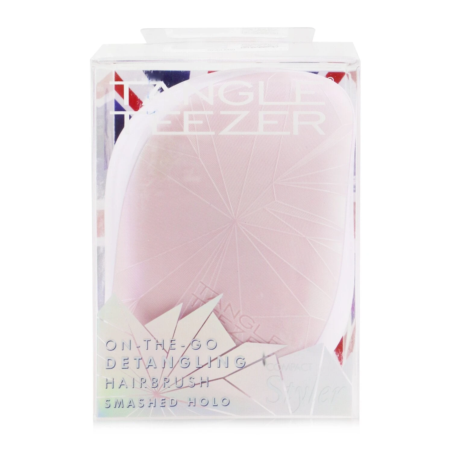Tangle® Teezer Tangle Teezer Compact Styler On-The-Go Detangling Hair Brush - # Smashed Holo Pink 1pc - Image 2