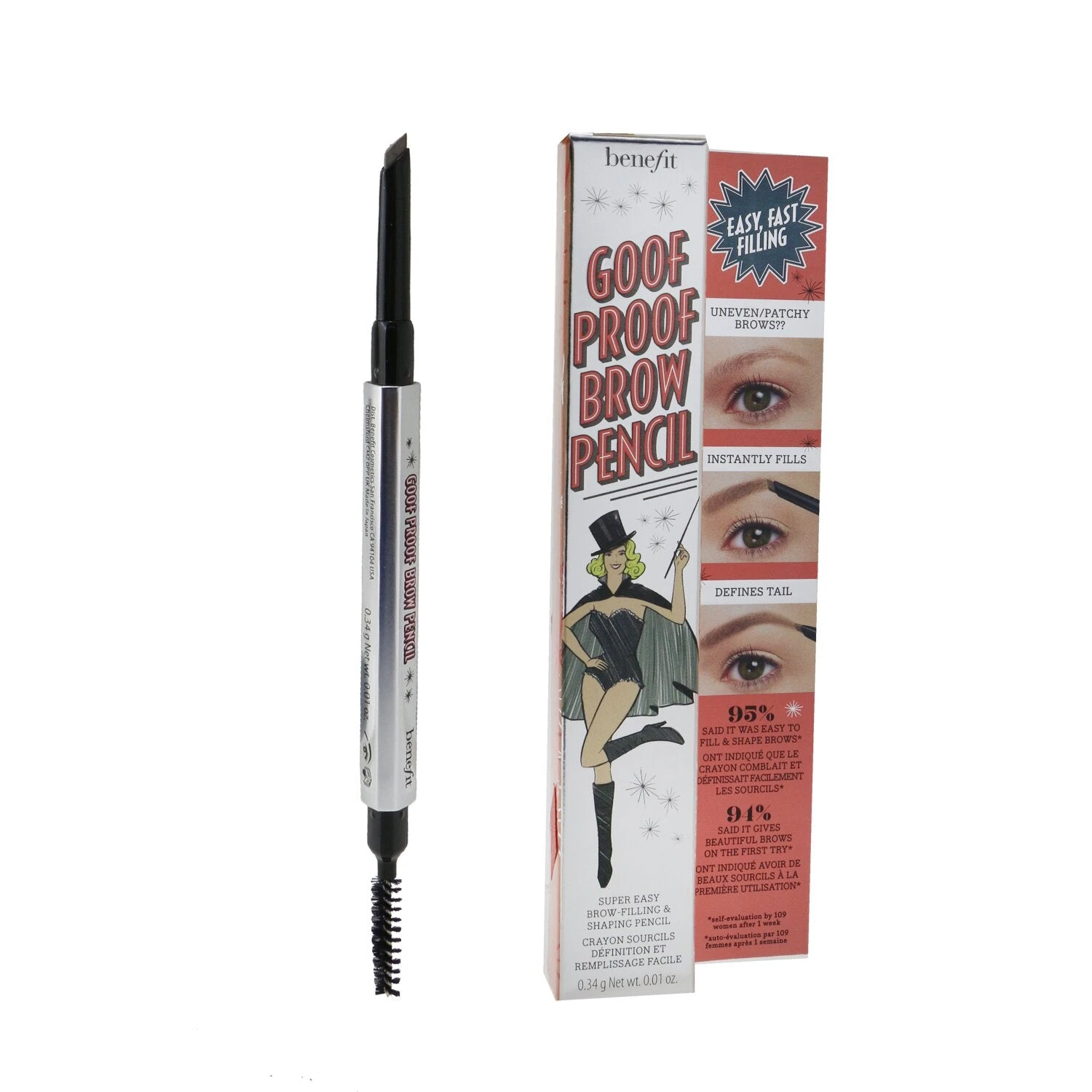 Benefit Goof Proof Brow Pencil - # 4.5 (Neutral Deep Brown) 0.34g/0.01oz - Image 18