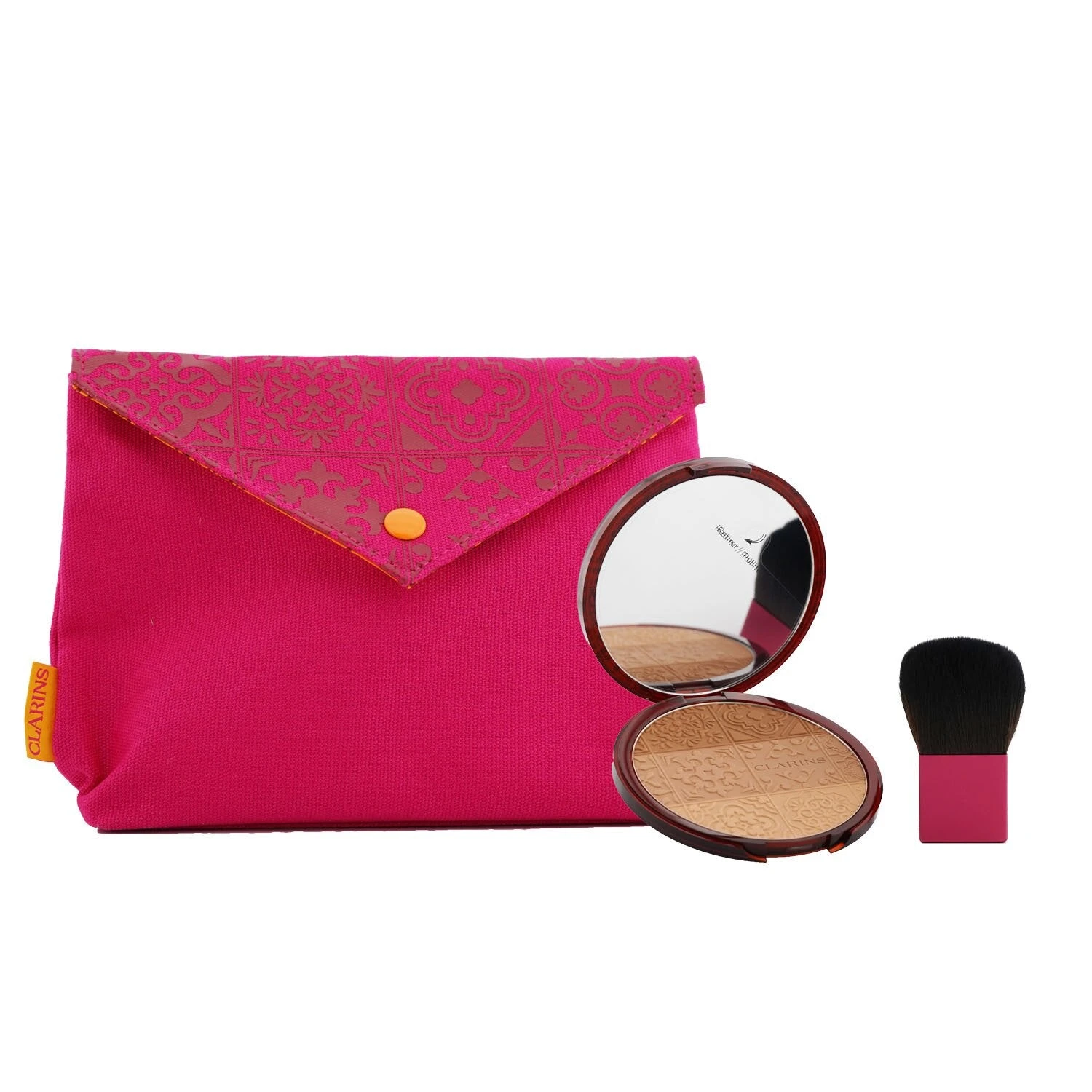 Clarins Bronzing Compact Set (1x Bronzing Compact, 1x Brush, 1x Pouch) 2pcs+1Pouch - Image 2