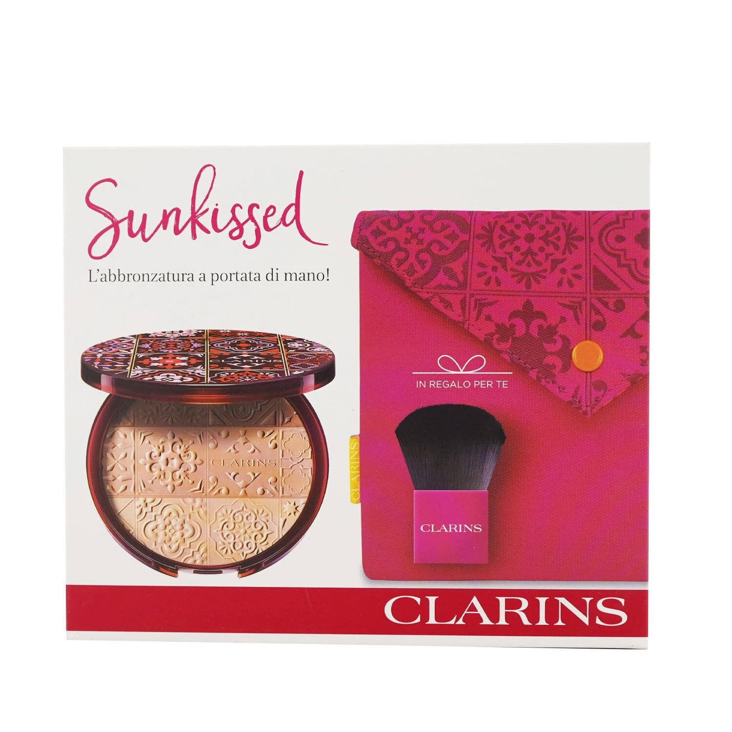 Clarins Bronzing Compact Set (1x Bronzing Compact, 1x Brush, 1x Pouch) 2pcs+1Pouch - Image 3