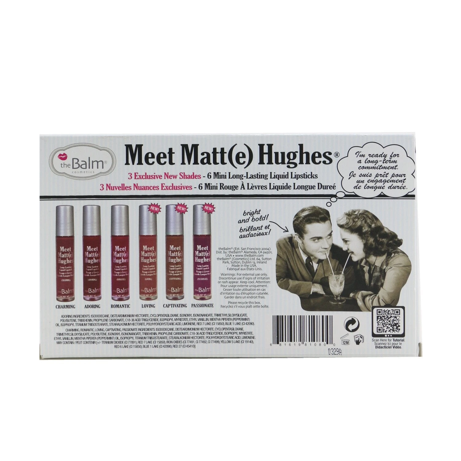 TheBalm Meet Matt(e) Hughes 6 Mini Long Lasting Liquid Lipsticks Kit - Nude 6x1.2ml/0.04oz - Image 8