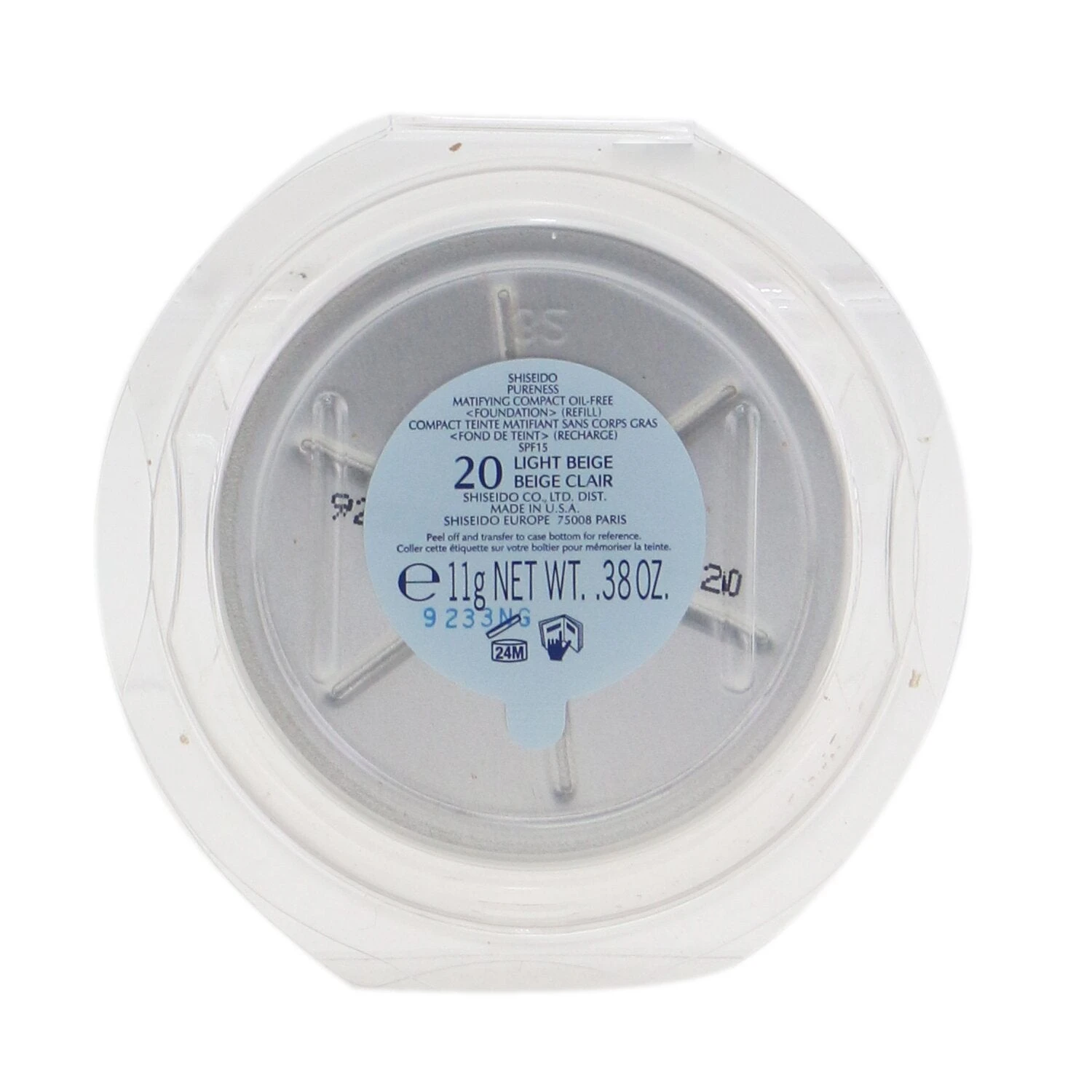 Shiseido Pureness Matifying Compact Oil Free SPF 15 Refill - 10 Light Ivory 11g/0.38oz - Image 6