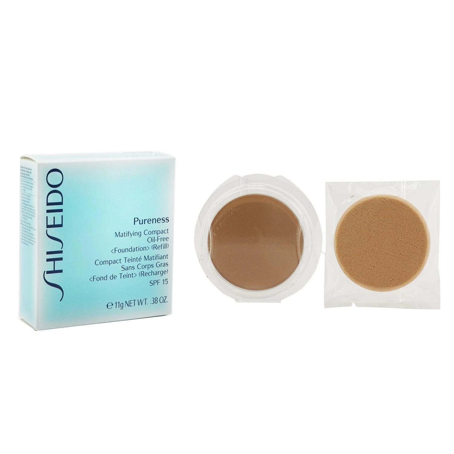 Shiseido Pureness Matifying Compact Oil Free SPF 15 Refill - 10 Light Ivory 11g/0.38oz - Image 8