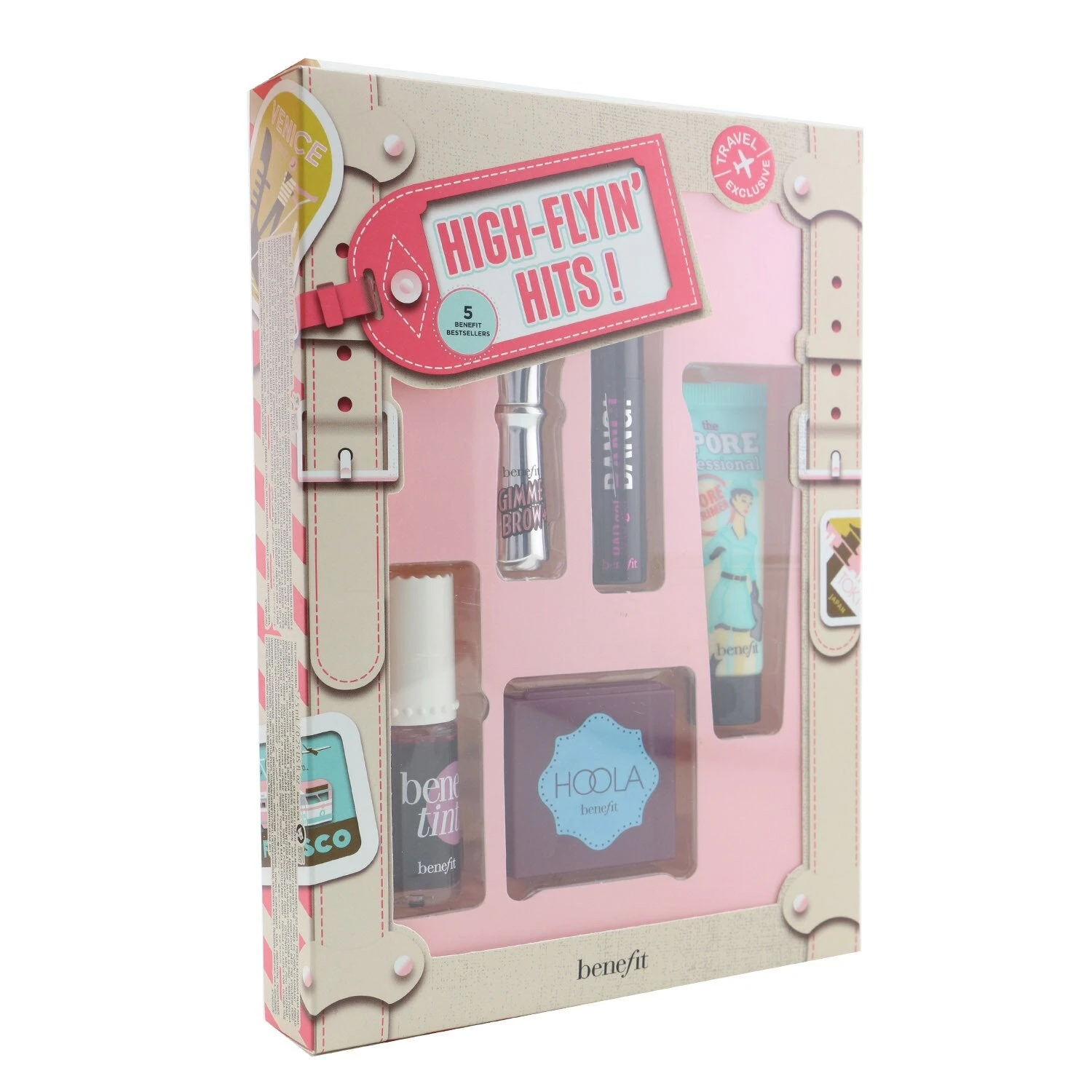 Benefit High Flyin' Hits! Set (1x Primer, 1x Bronzer, 1x Mascara, 1x Brow Gel, 1x Lip & Cheek Stain) 5pcs - Image 2